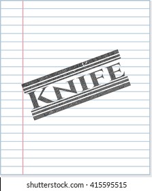 Knife pencil emblem