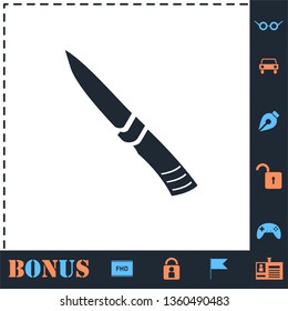 Knife. Perfect icon with bonus simple icons
