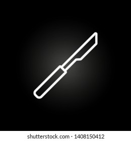 knife, plastic surgery neon icon. Elements of plastic surgery set. Simple icon for websites, web design, mobile app, info graphics
