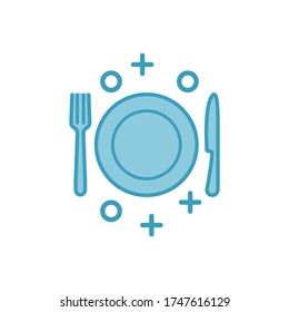 Messer und Gabelgabel für Restaurantthemen