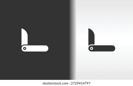 Vetor de bolso da faca, ícone ou logotipo sinal Isolated Symbol Illustration