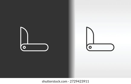 Vetor de bolso da faca, ícone ou logotipo sinal Isolated Symbol Illustration