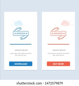 Knife, Razor, Sharp, Blade  Blue and Red Download and Buy Now web Widget Card Template