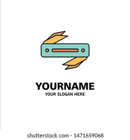 Knife, Razor, Sharp, Blade Business Logo Template. Flat Color
