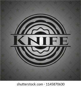 Knife realistic black emblem