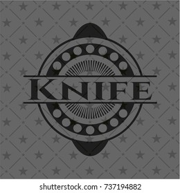 Knife realistic black emblem