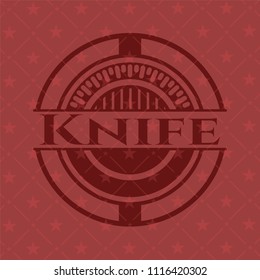 Knife red emblem. Vintage.