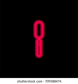 Knife red glowing neon ui ux icon. Glowing sign logo vector