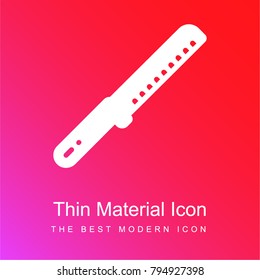 Knife red and pink gradient material white icon minimal design