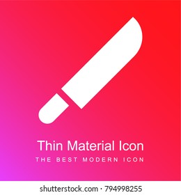 Knife red and pink gradient material white icon minimal design