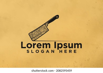 Knife Restaurant Logo Designs Vector Illustration