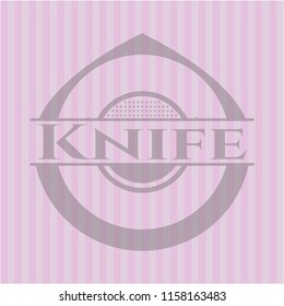 Knife retro pink emblem