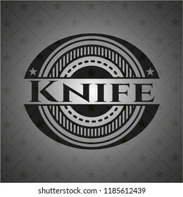 Knife retro style black emblem