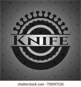 Knife retro style black emblem