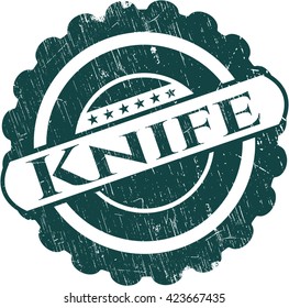 Knife rubber grunge stamp