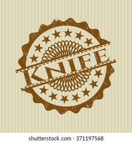 Knife rubber seal with grunge texture