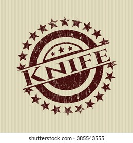 Knife rubber seal with grunge texture