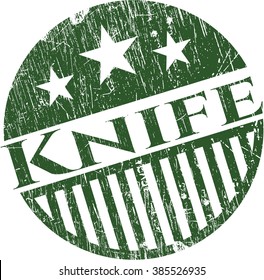 Knife rubber stamp