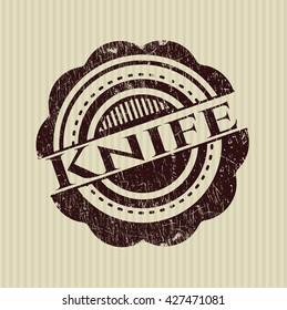 Knife rubber stamp