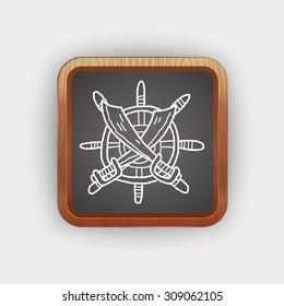 knife and Rudder doodle