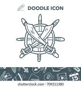 knife and Rudder doodle