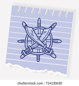 knife and Rudder doodle