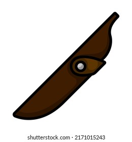 Knife Scabbard Icon. Editable Bold Outline With Color Fill Design. Vector Illustration.
