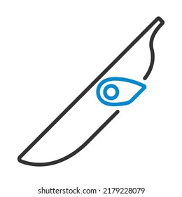 Knife Scabbard Icon. Editable Bold Outline With Color Fill Design. Vector Illustration.