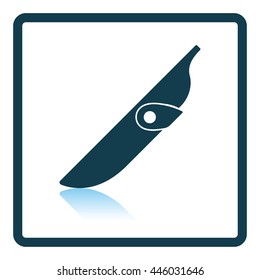 Knife scabbard icon. Shadow reflection design. Vector illustration.
