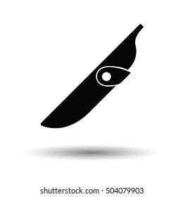 Knife scabbard icon. White background with shadow design. Vector illustration.