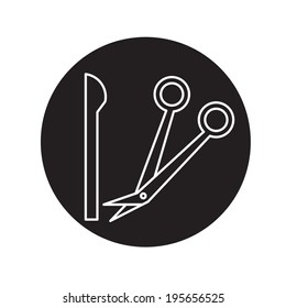 knife and  Scissors Doctor icon vector 