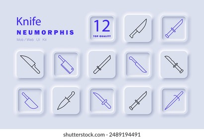 Symbol für Messersatz. Koch, Cleaver, Klinge, Küche, Utility, Hacken, Schneiden, Kulinarisch, Kochen, scharf, Besteck, Metzger, Schneiden, Küchenwerkzeuge, Geschirr, scharfe Klinge, Lebensmittelzubereitung, Schneidwerkzeug.