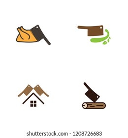 Knife Set Idea Colorful Creative Abstract Icon Business Logo