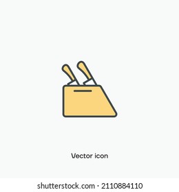 Knife set vector icon. Premium quality.