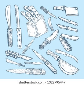 Knife set, vector illustration