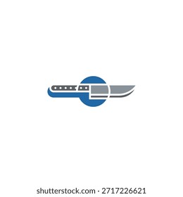 Forma de cuchillo con diseño de logotipo de llave.