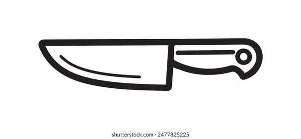 Knife sharp icon black line art iron clean design.