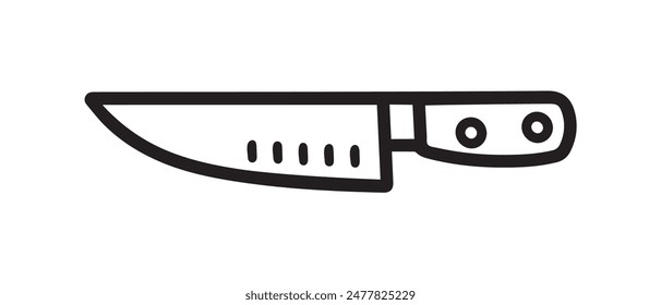 Knife sharp icon black line art iron clean design.