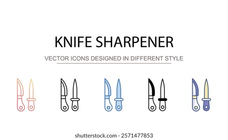 Knife Sharpener icon design with white background stock illustration