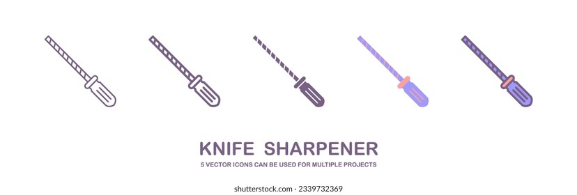 knife sharpener icon from kitchen collection. Thin linear knife sharpener, blade, equipment outline icon isolated on white background. Line vector knife sharpener sign, symbol for web and mobile