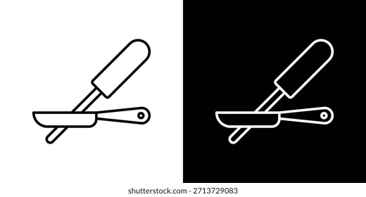 Ícone de afiador de faca, sinal de vetor de contorno, download de design de logotipo
