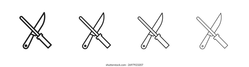 Ilustração do vetor de ícone do afiador de faca. Vetor editável EPS 10.