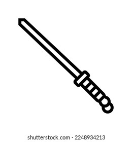 knife sharpener line icon vector. knife sharpener sign. isolated contour symbol black illustration