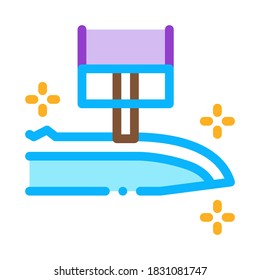 Vector De Icono De Afilado De Cuchillas. Signo de niebla de contorno de niebla. Ilustración de símbolo de contorno aislado de color