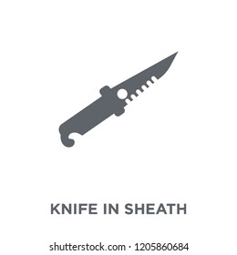 Knife in sheath icon. Knife in sheath design concept from American Indigenous Signals collection. Simple element vector illustration on white background.