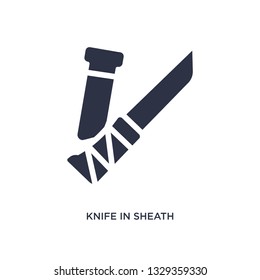 knife in sheath icon. Simple element illustration from culture concept. knife in sheath editable symbol design on white background. Can be use for web and mobile.