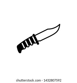 Knife sign icon. Edged weapons symbol. Stab or cut. Hunting equipment. Military knife icon