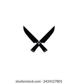 knife silhouette logo design concept