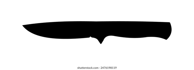 Knife silhouette. Military knife, tactical knife, hunting knife - vector illustration