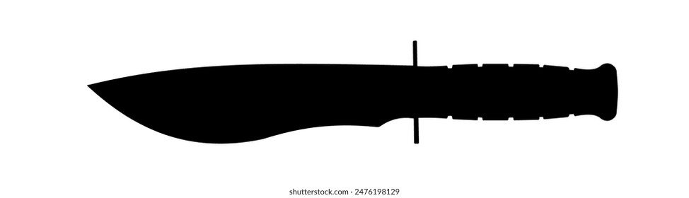 Knife silhouette. Military knife, tactical knife, hunting knife - vector illustration